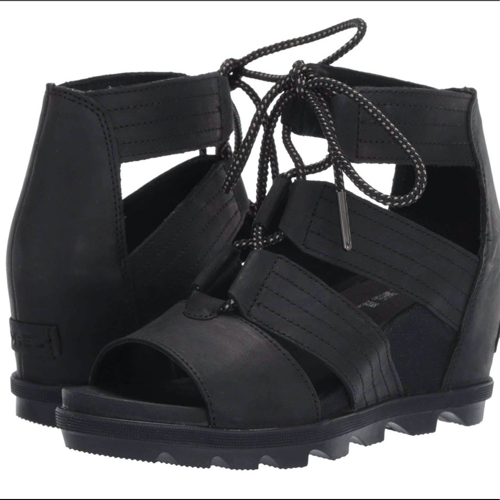 SOREL Joanie II Ankle Lace Sandal BLACK